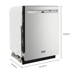 Maytag 24 in. Front-Control Dishwasher with Dual Power Filtration - MDB4949SKZ