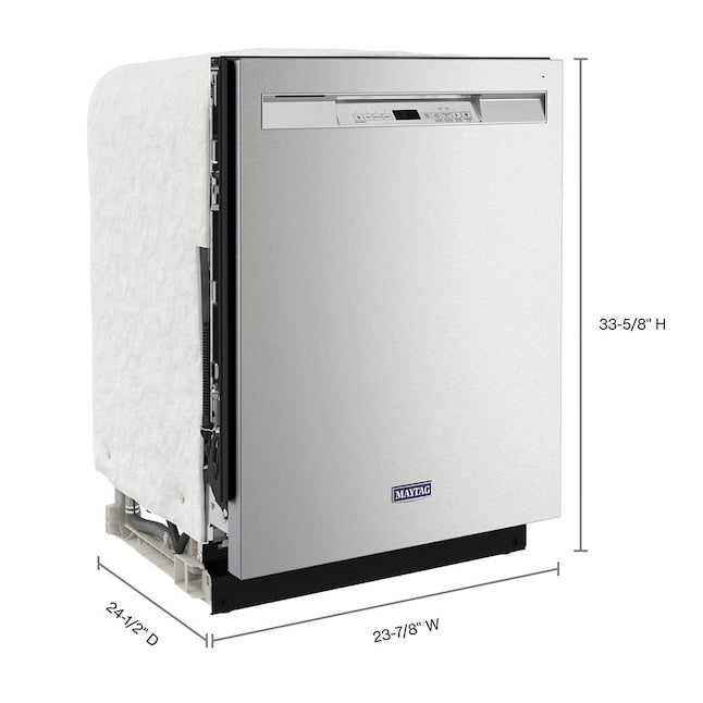 Maytag 24 in. Front-Control Dishwasher with Dual Power Filtration - MDB4949SKZ