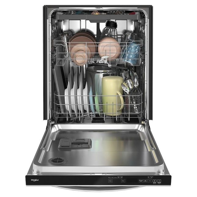 Whirlpool Eco Series 24-in Top Control Built-in Dishwasher Fingerprint Resistant Stainless Steel With Third Rack 47-Decibel