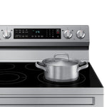 Samsung 30-in Glass Top 5 burners 6.3-cu ft Air Fry Electric Range Fingerprint Resistant