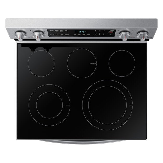 Samsung 30-in Glass Top 5 burners 6.3-cu ft Air Fry Electric Range Fingerprint Resistant