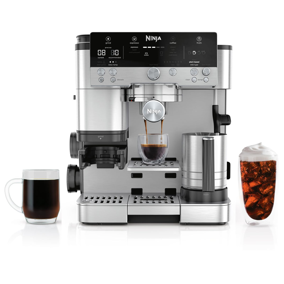 Luxe Café Premier 3-in-1 Espresso Machine, Drip Coffee, & Cold Brew