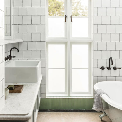 rabbitgoo Frosted Glass Window Privacy Film, No Glue, White, 17.5" x 78.7"