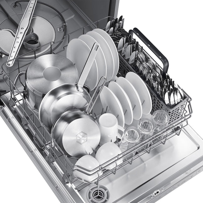 24-in Top Control Built-in Samsung Dishwasher ( Fingerprint Resistant Stainless Steel ) , Hybrid Tub , 53-Decibel