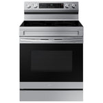 Samsung 30-in Glass Top 5 burners 6.3-cu ft Air Fry Electric Range Fingerprint Resistant