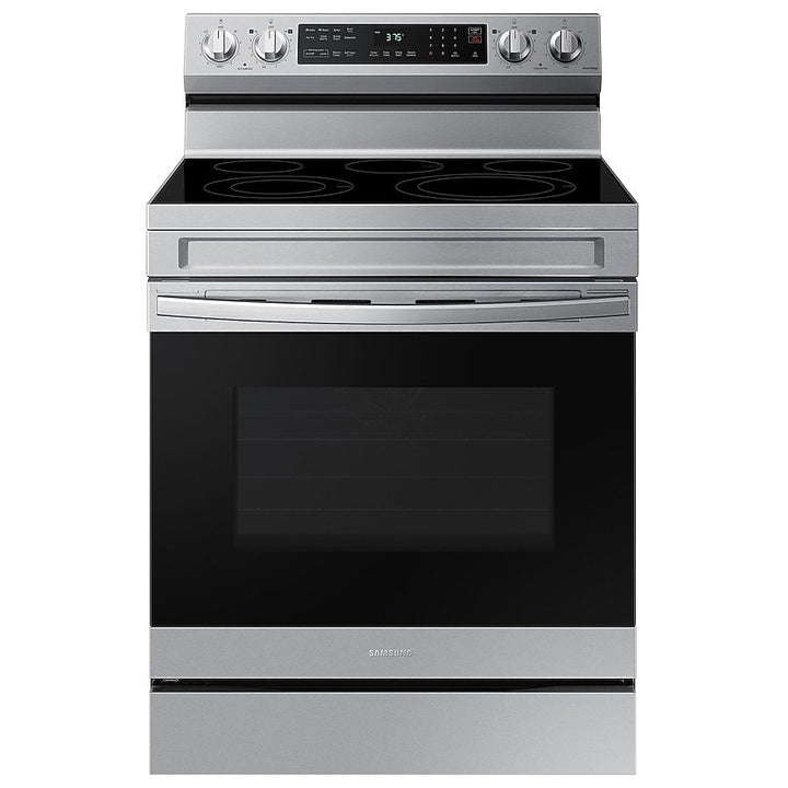 Samsung 30-in Glass Top 5 burners 6.3-cu ft Air Fry Electric Range Fingerprint Resistant