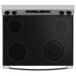 GE 30-in Glass Top 4 burners 5.3-cu ft Freestanding Electric Range Stainless Steel