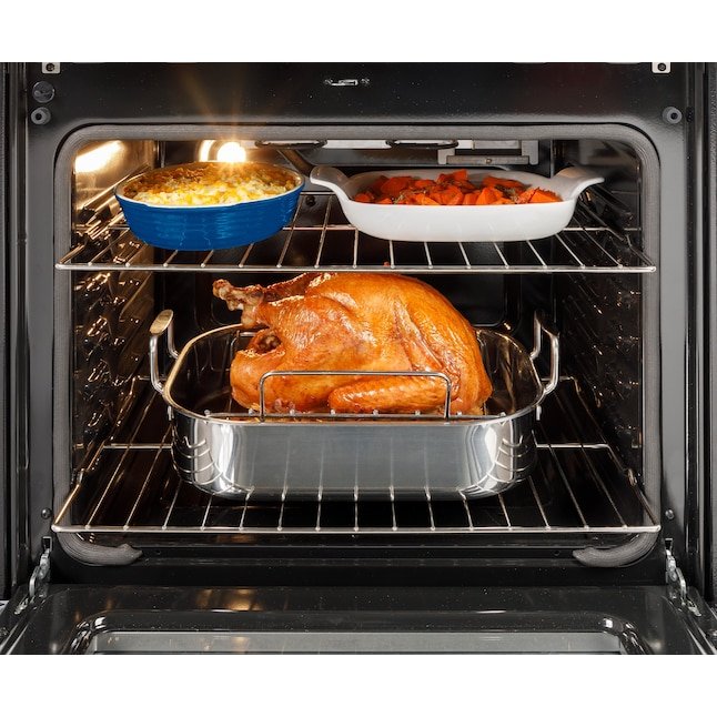 GE 30-in Glass Top 4 burners 5.3-cu ft Freestanding Electric Range Stainless Steel