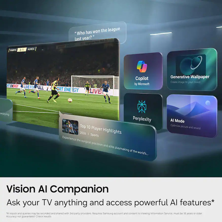 85" Class M70H Series Mini LED 4K UHD SamsungVision AI Smart Tizen TV (2026)