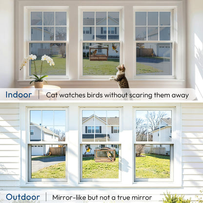 rabbitgoo Window Privacy Film One Way, 17.5" x 78.7", Silver