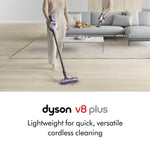 V8 Plus Cordless Vacuum, Cleans Hard Floors and Carpets, Detangles, Converts to Handheld, 115AW, 2 Power Modes, Up to 40 Minutes¹