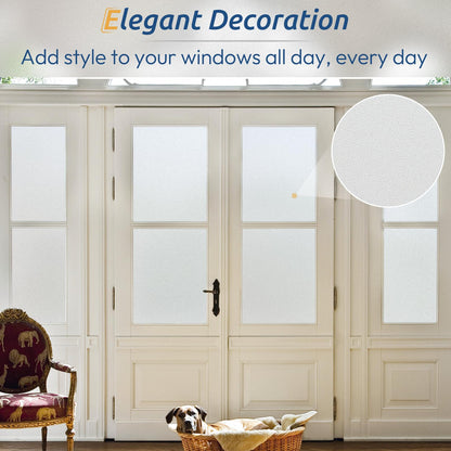 rabbitgoo Frosted Glass Window Privacy Film, Static Cling, 17.5" x 78.7"