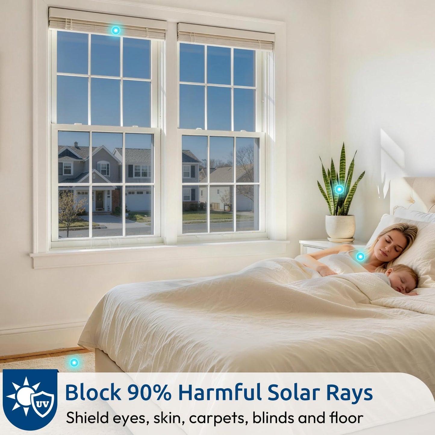 rabbitgoo Window Privacy Film One Way, 17.5" x 78.7", Silver
