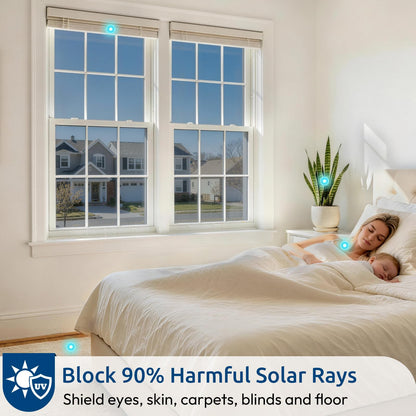 rabbitgoo Window Privacy Film One Way, 17.5" x 78.7", Silver