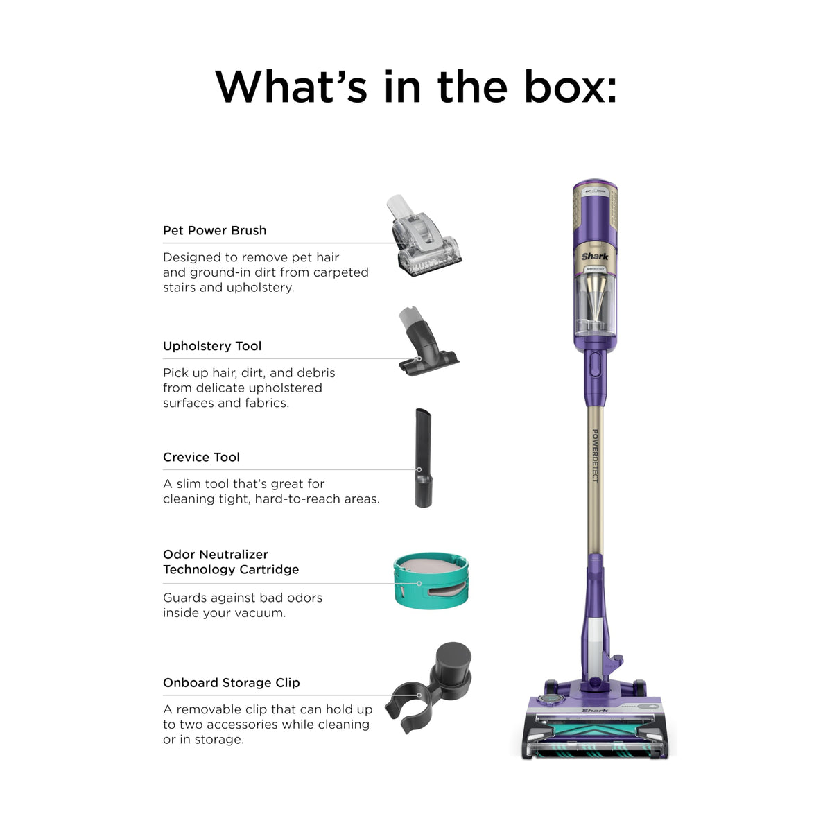 Shark PowerDetect Corded Stick Vacuum, Self-Cleaning, Eggplant, HZ4002