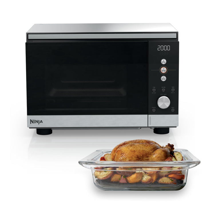 Ninja Crispi Microwave & Air Fryer with FusionCrisp, Silver, MW101