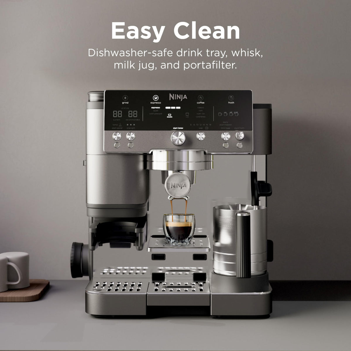 Luxe Café Premier Espresso & Rapid Cold Brew, Gunmetal, ES601GM
