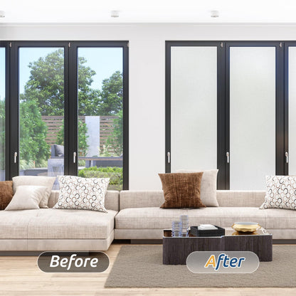 rabbitgoo Frosted Glass Window Privacy Film, Static Cling, 17.5" x 78.7"