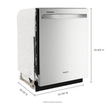 Whirlpool Eco Series 24-in Top Control Built-in Dishwasher Fingerprint Resistant Stainless Steel With Third Rack 47-Decibel
