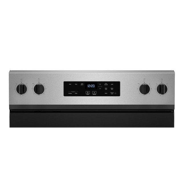 Whirlpool Flexible Cooktop 30-in Glass Top 4 burners 5.3-cu ft Freestanding Electric Range Stainless Steel