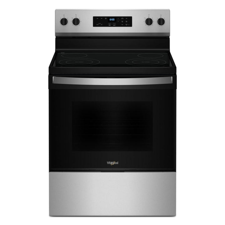 Whirlpool Flexible Cooktop 30-in Glass Top 4 burners 5.3-cu ft Freestanding Electric Range Stainless Steel