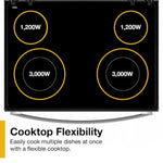 Whirlpool Flexible Cooktop 30-in Glass Top 4 burners 5.3-cu ft Freestanding Electric Range Stainless Steel