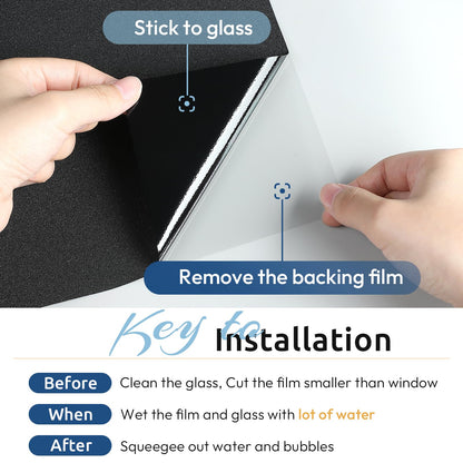 rabbitgoo Blackout Window Film Room Darkening Light Blocking 17.5" x 78.7"