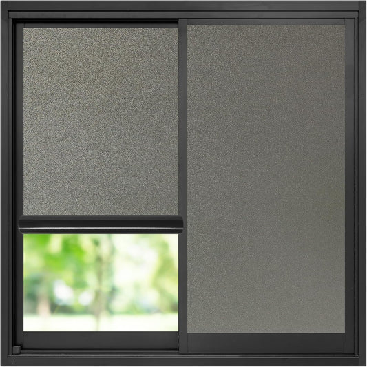 rabbitgoo Static Cling Privacy Film for Glass Windows, Taupe 17.5" x 78.7"