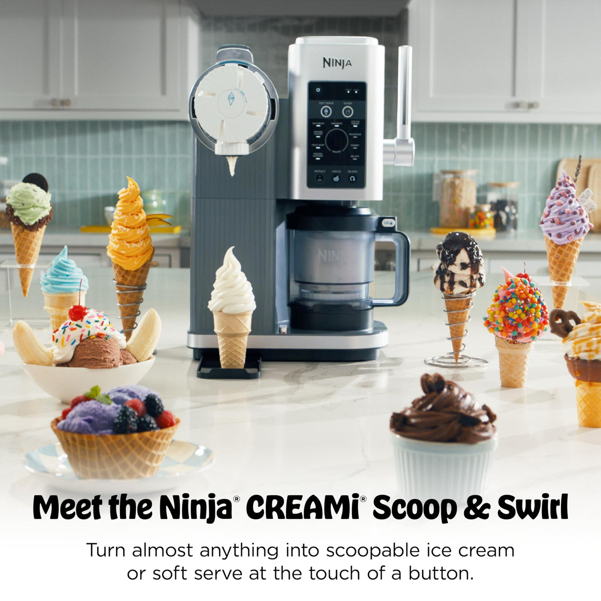 Creami Scoop & Swirl 13-in-1 Ice Cream and Soft Serve Maker, NC701