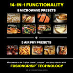 MW101BK1 Crispi Microwave and Air Fryer with FusionCrisp, 0.9 Cu Ft, Black
