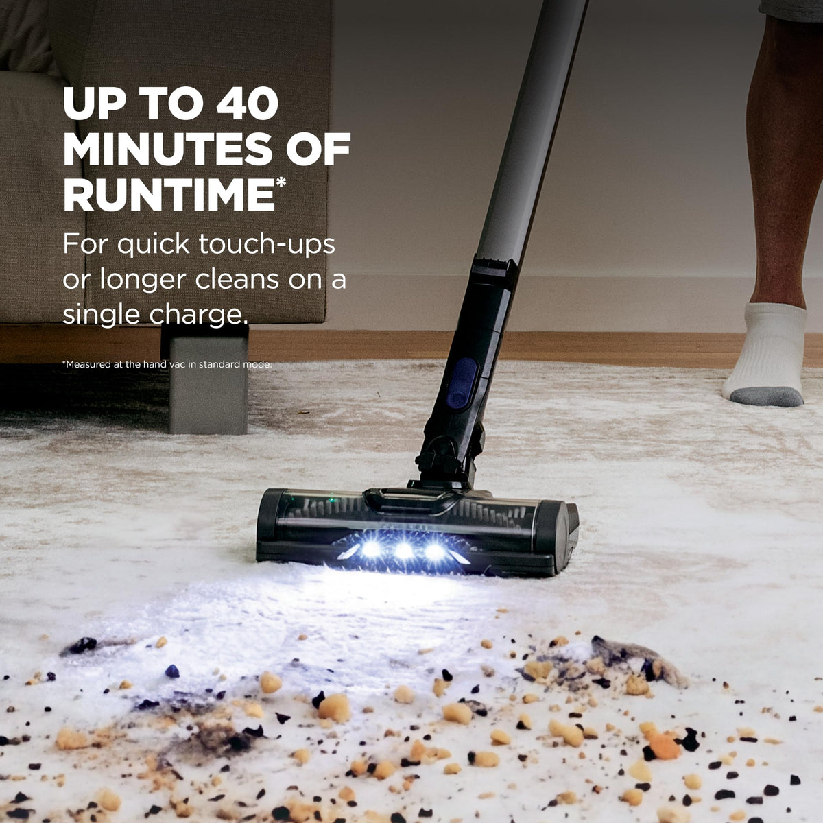 Pet Cordless Stick Vacuum, 40-Min Runtime, Lightweight, Grey, IX141