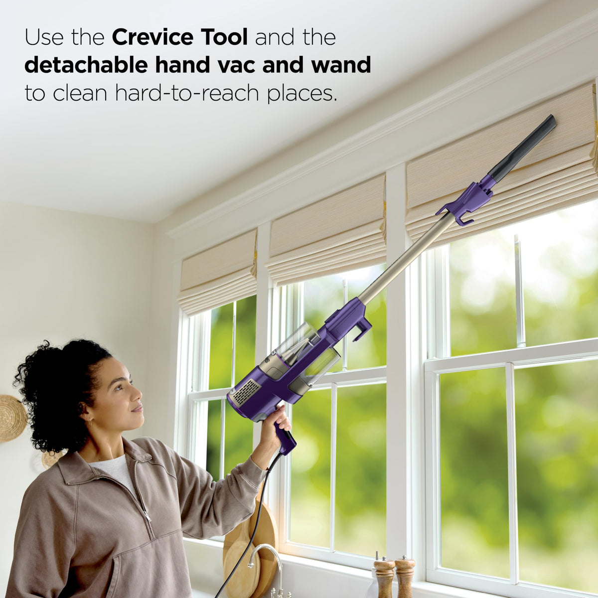 Shark PowerDetect Corded Stick Vacuum, Self-Cleaning, Eggplant, HZ4002