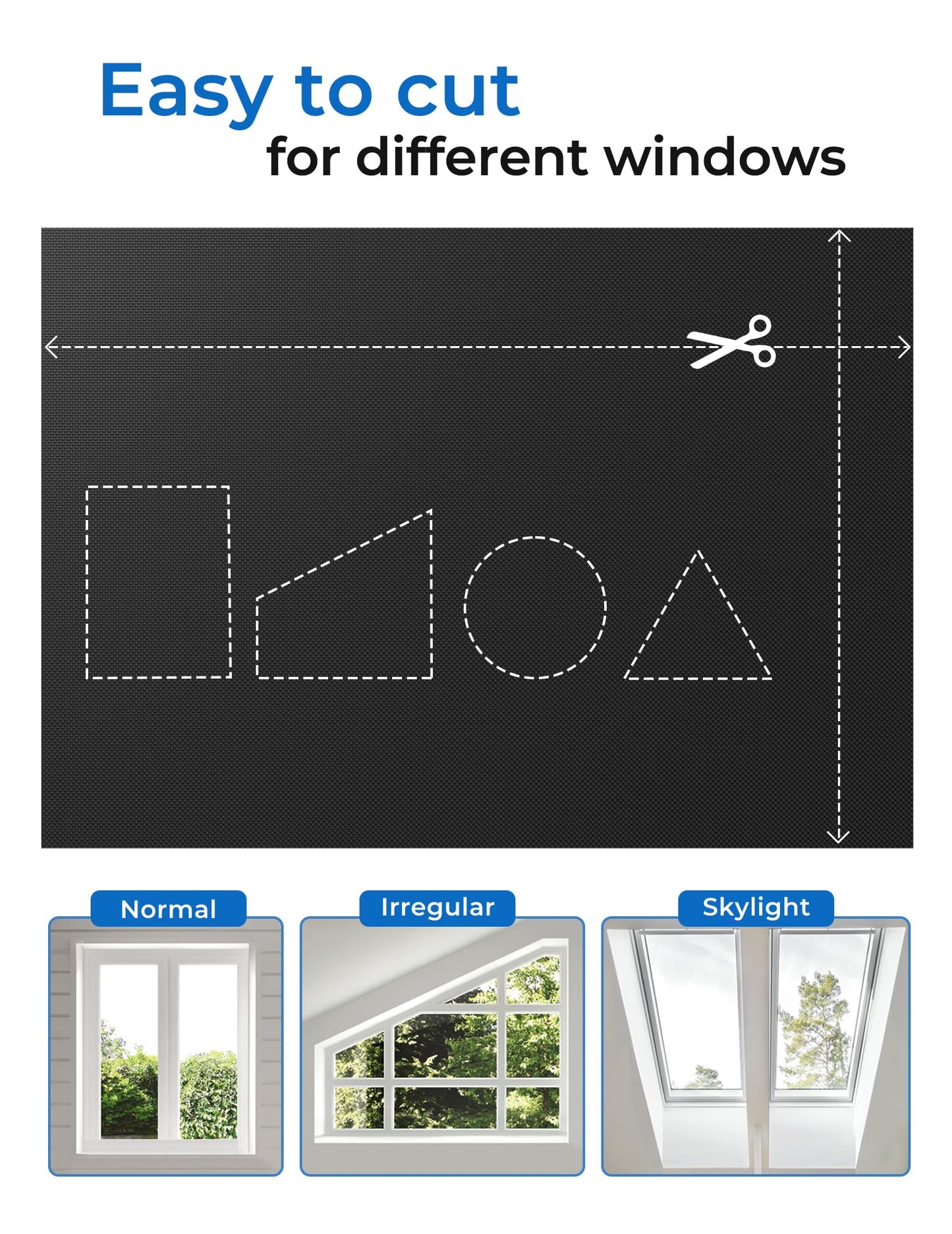 Sumobaby 50"x60" Portable Blackout Curtains Blinds for Windows No Drill