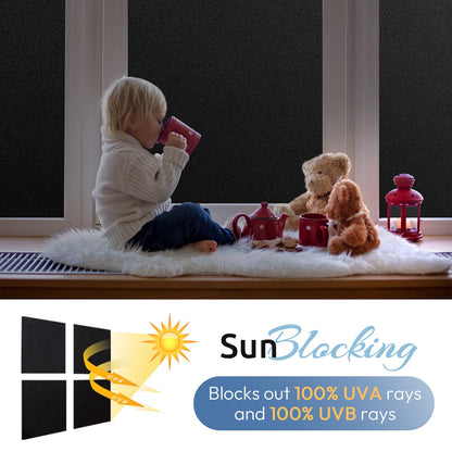 rabbitgoo Blackout Window Film Room Darkening Light Blocking 17.5" x 78.7"