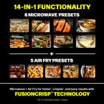 Ninja Crispi Microwave & Air Fryer with FusionCrisp, Silver, MW101