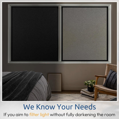 rabbitgoo Static Cling Privacy Film for Glass Windows, Taupe 17.5" x 78.7"