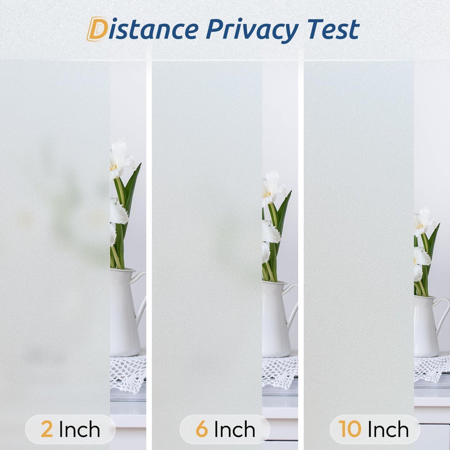 rabbitgoo Frosted Glass Window Privacy Film, Static Cling, 17.5" x 78.7"