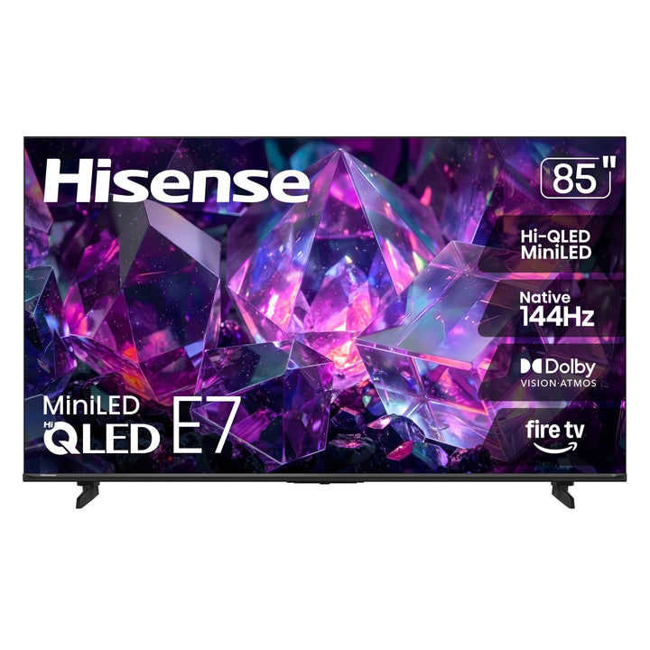 85" E7 Cinema Series Hi-QLED Mini-LED 4K UHD Smart Fire TV (85E7SF, 2026 NEW) - Native 144Hz, AI Picture, Dolby Vision IQ · Atmos, FALD, HDR10+ Adaptive, MEMC, Alexa+