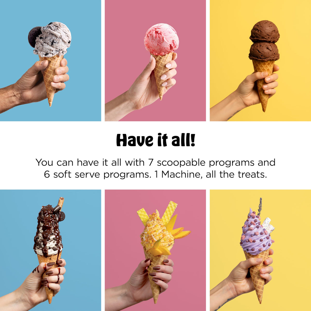 Creami Scoop & Swirl 13-in-1 Ice Cream and Soft Serve Maker, NC701
