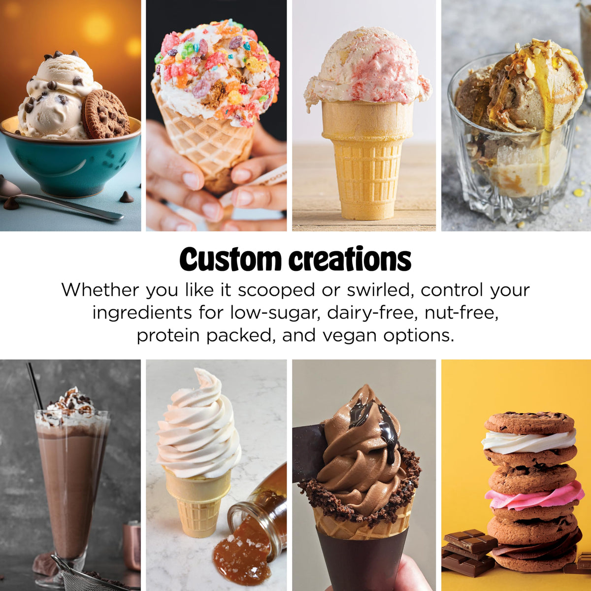 Creami Scoop & Swirl 13-in-1 Ice Cream and Soft Serve Maker, NC701