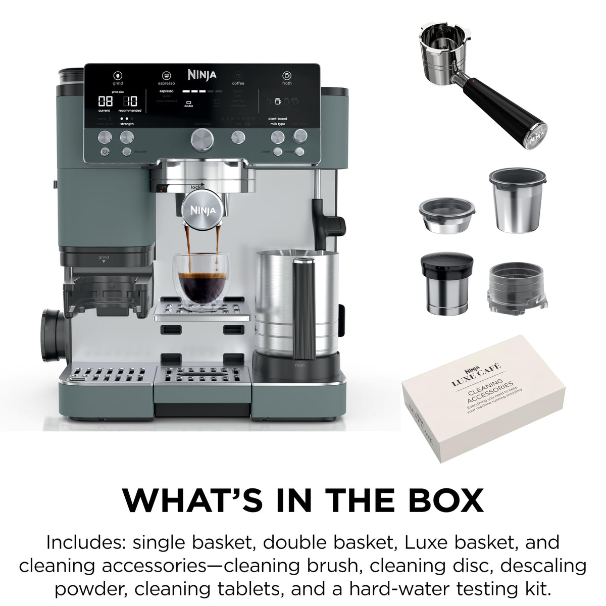 Luxe Café Premier Espresso, Drip Coffee & Cold Brew, Green, ES601GY