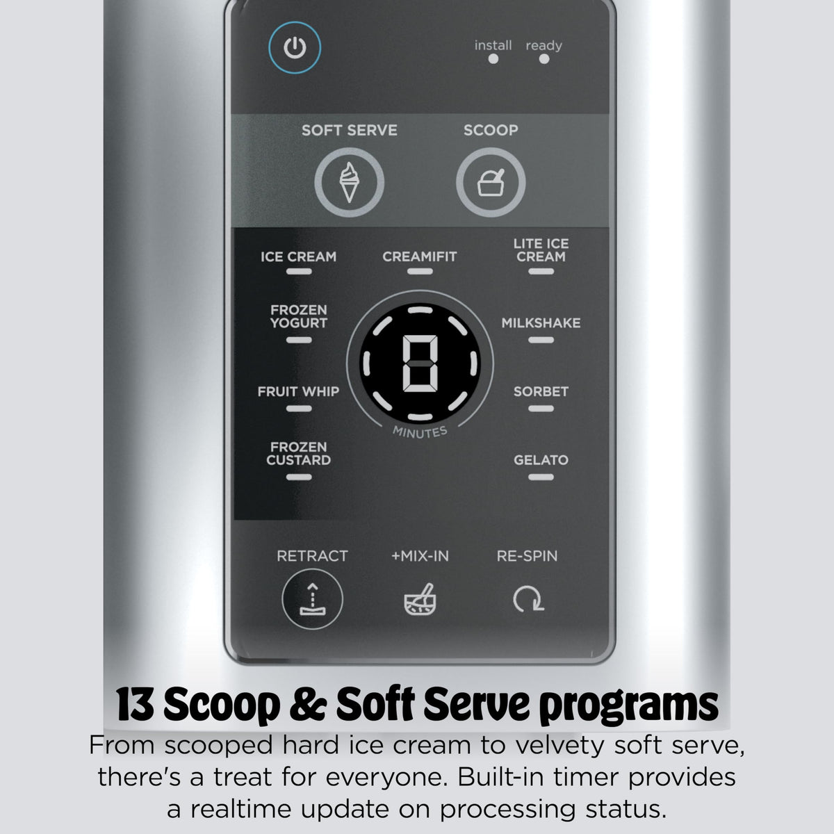 Creami Scoop & Swirl 13-in-1 Ice Cream and Soft Serve Maker, NC701