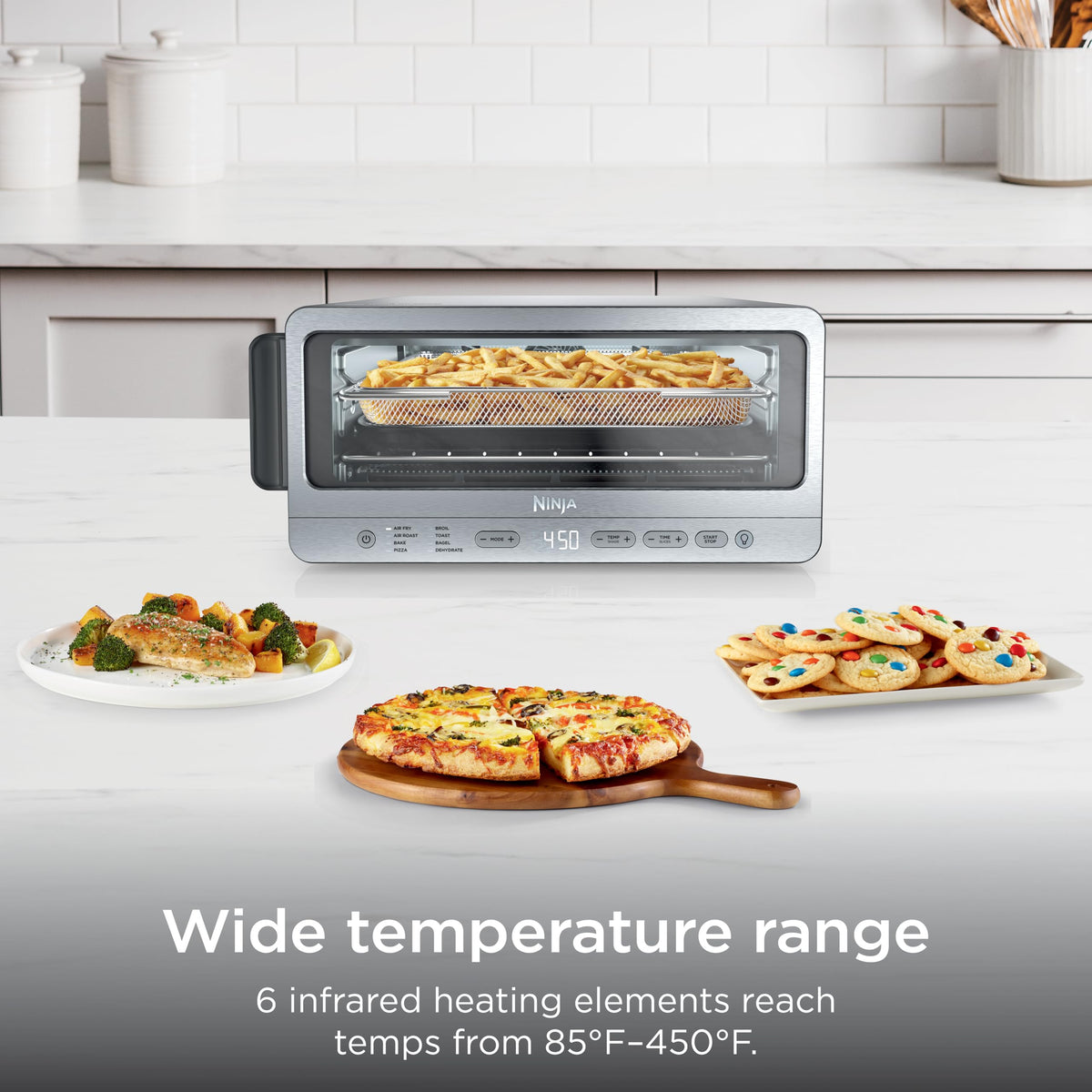 Ninja Flip Toaster Oven & Air Fryer, 8-in-1, Stainless Steel, SP151