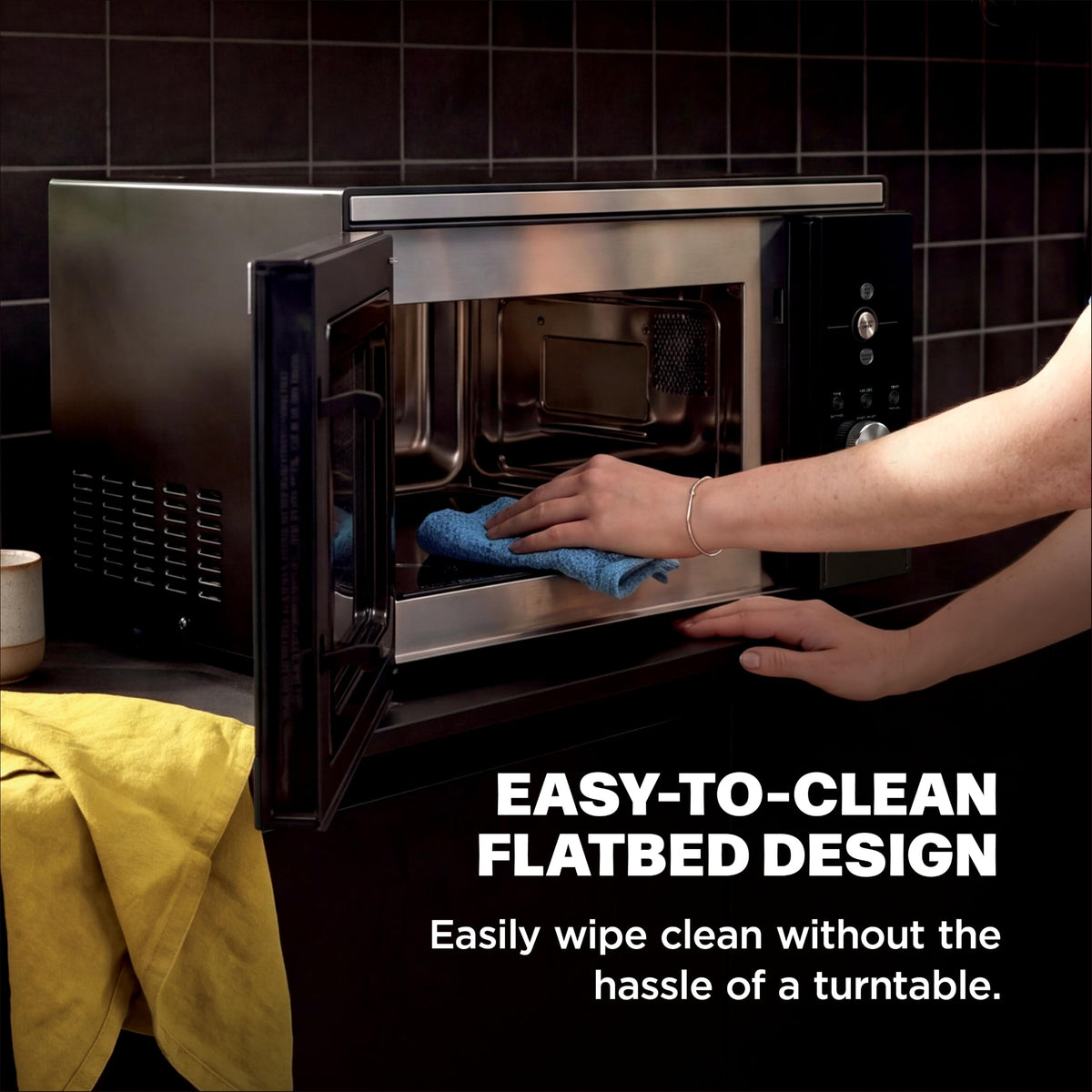 MW101BK1 Crispi Microwave and Air Fryer with FusionCrisp, 0.9 Cu Ft, Black