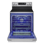LG 30-in Glass Top 4 burners 6.3-cu ft Air Fry Convection Oven Freestanding Electric Range