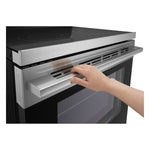 LG 30-in Glass Top 4 burners 6.3-cu ft Air Fry Convection Oven Freestanding Electric Range
