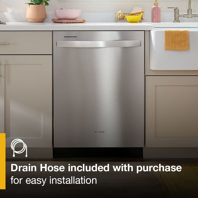 Whirlpool Eco Series 24-in Top Control Built-in Dishwasher Fingerprint Resistant Stainless Steel With Third Rack 47-Decibel
