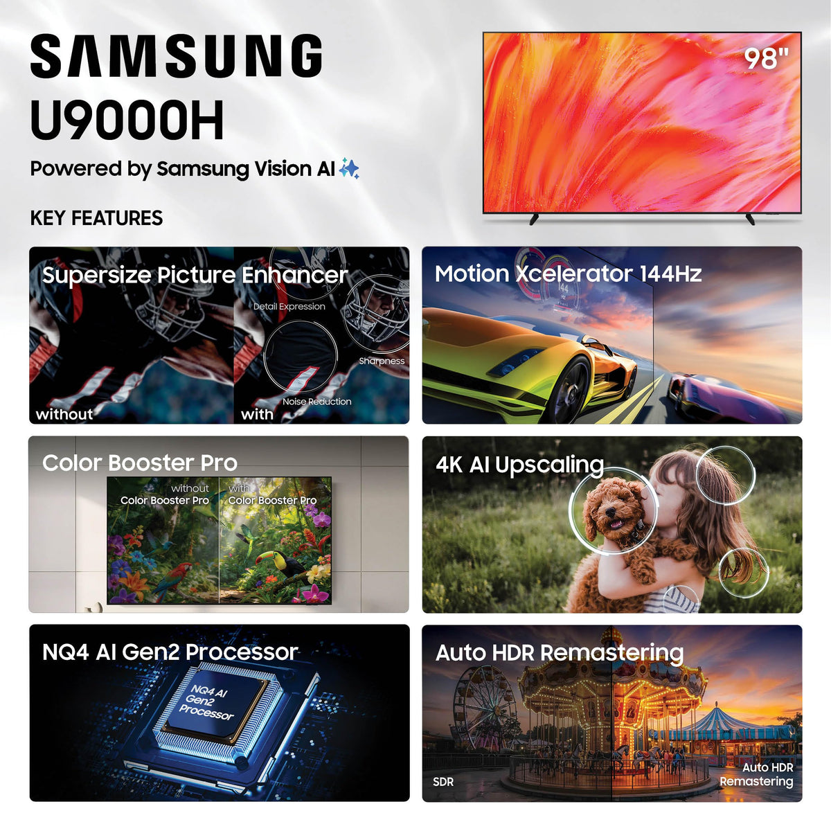 98-Inch Class U9000H Series Crystal UHD, Smart TV, 2026 Model