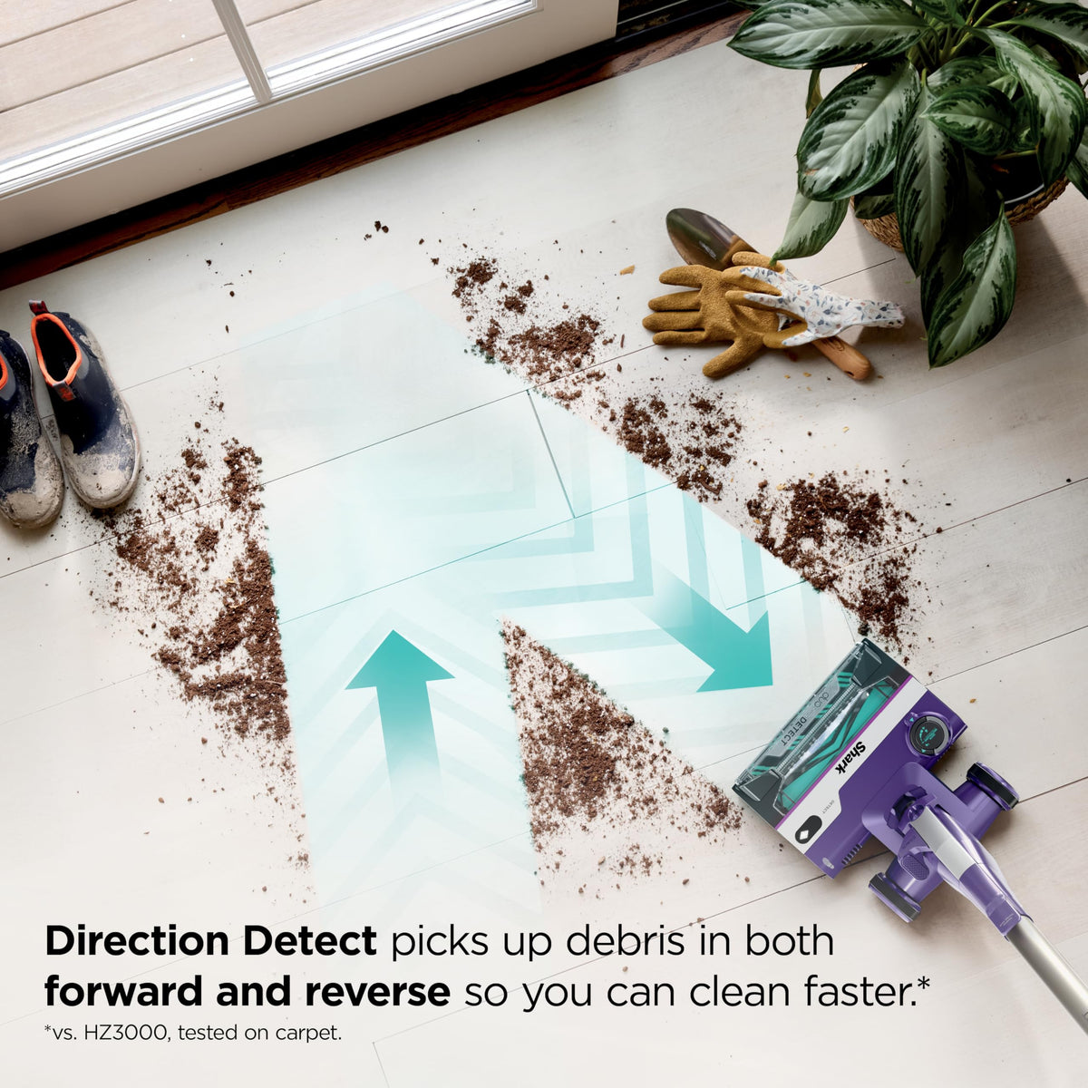 Shark PowerDetect Corded Stick Vacuum, Self-Cleaning, Eggplant, HZ4002