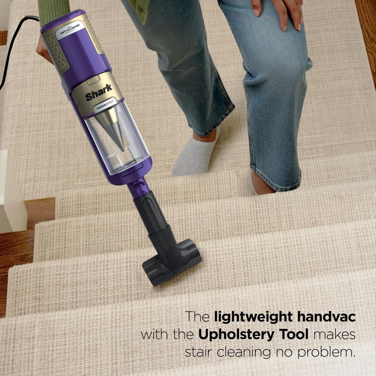 Shark PowerDetect Corded Stick Vacuum, Self-Cleaning, Eggplant, HZ4002